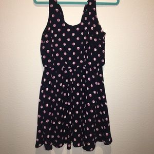 Navy polka dot dress